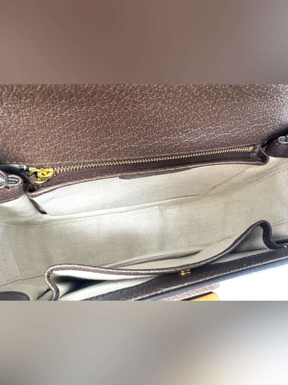 ✨🛍️ Gucci GG Supreme Centum Bamboo 1947 Top Handle Bag Medium - Picture 8 of 9